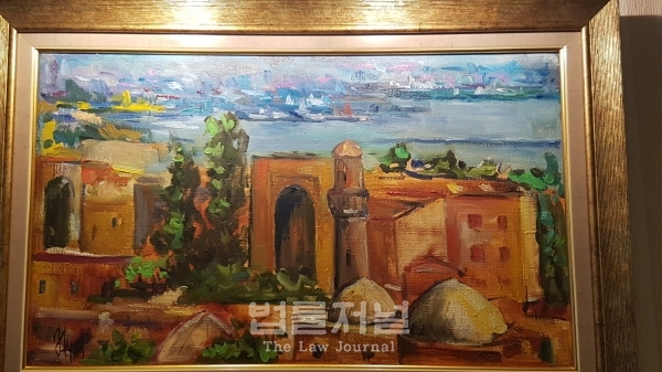 바쿠 도시를 담은 그림